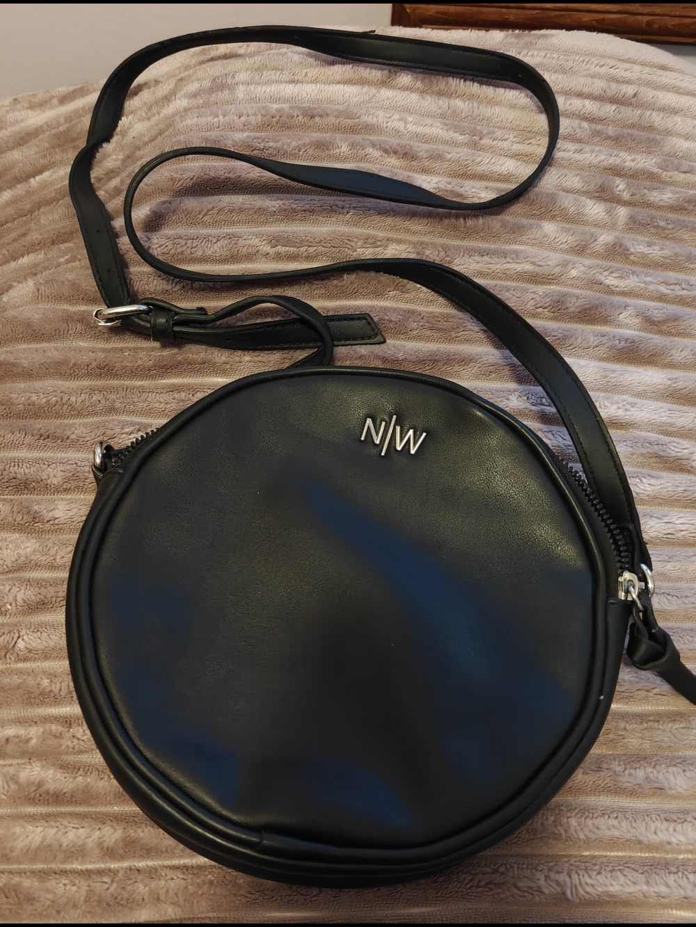 Nine West Black Round Crossbody Bag
